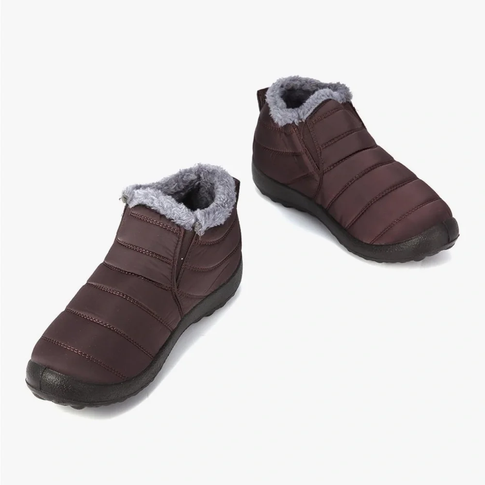 GRACOSY Warm Snow Ankle Boots Women's Size US 6 (China 37) Deep Brown WinterNWOT